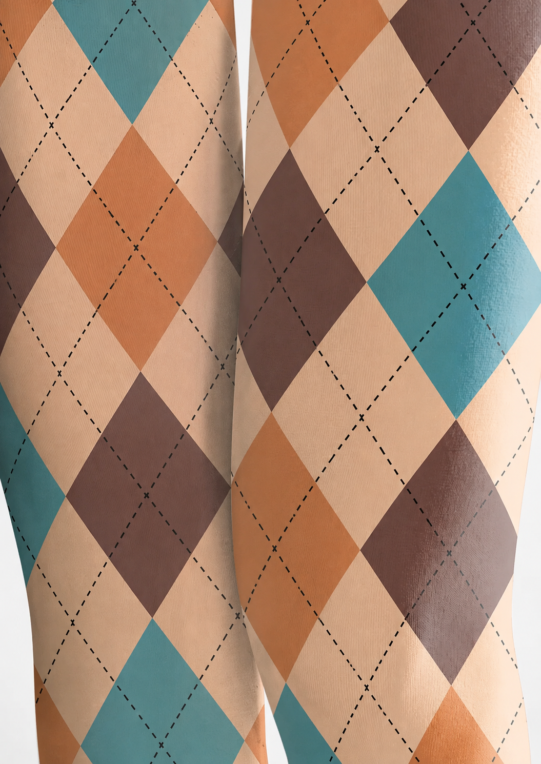 Colorful Argyle Diamond Check Tights Preppy Pantyhose H68-30