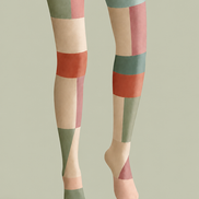 Pastel Color Block Diamond Tights Geometric Pantyhose H68-31