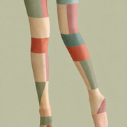 Pastel Color Block Diamond Tights Geometric Pantyhose H68-31