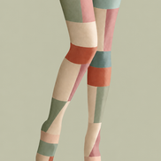 Pastel Color Block Diamond Tights Geometric Pantyhose H68-31