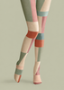 Pastel Color Block Diamond Tights Geometric Pantyhose H68-31