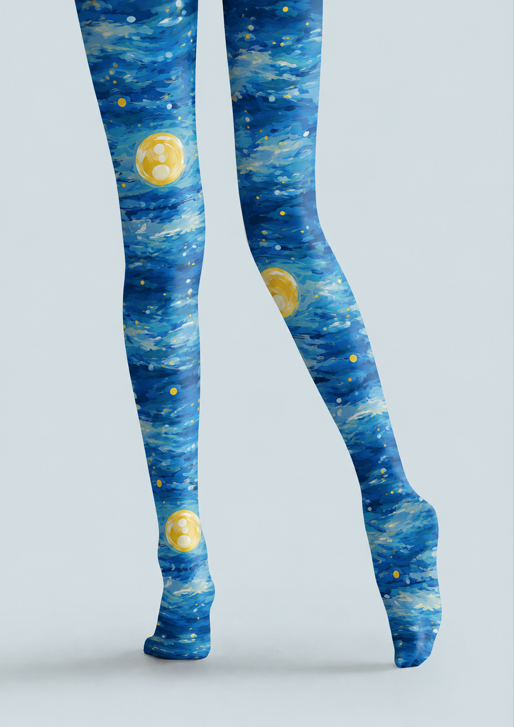 Blue Starry Sky Tights Artistic Patterned Pantyhose H68-34