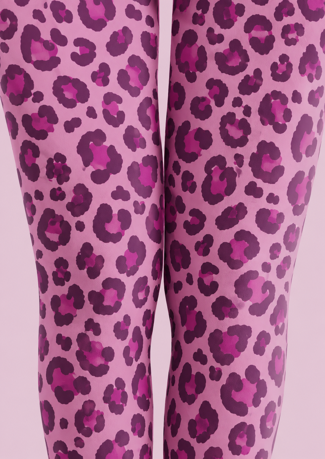 Pink Leopard Print Tights Colorful Patterned Pantyhose H68-36