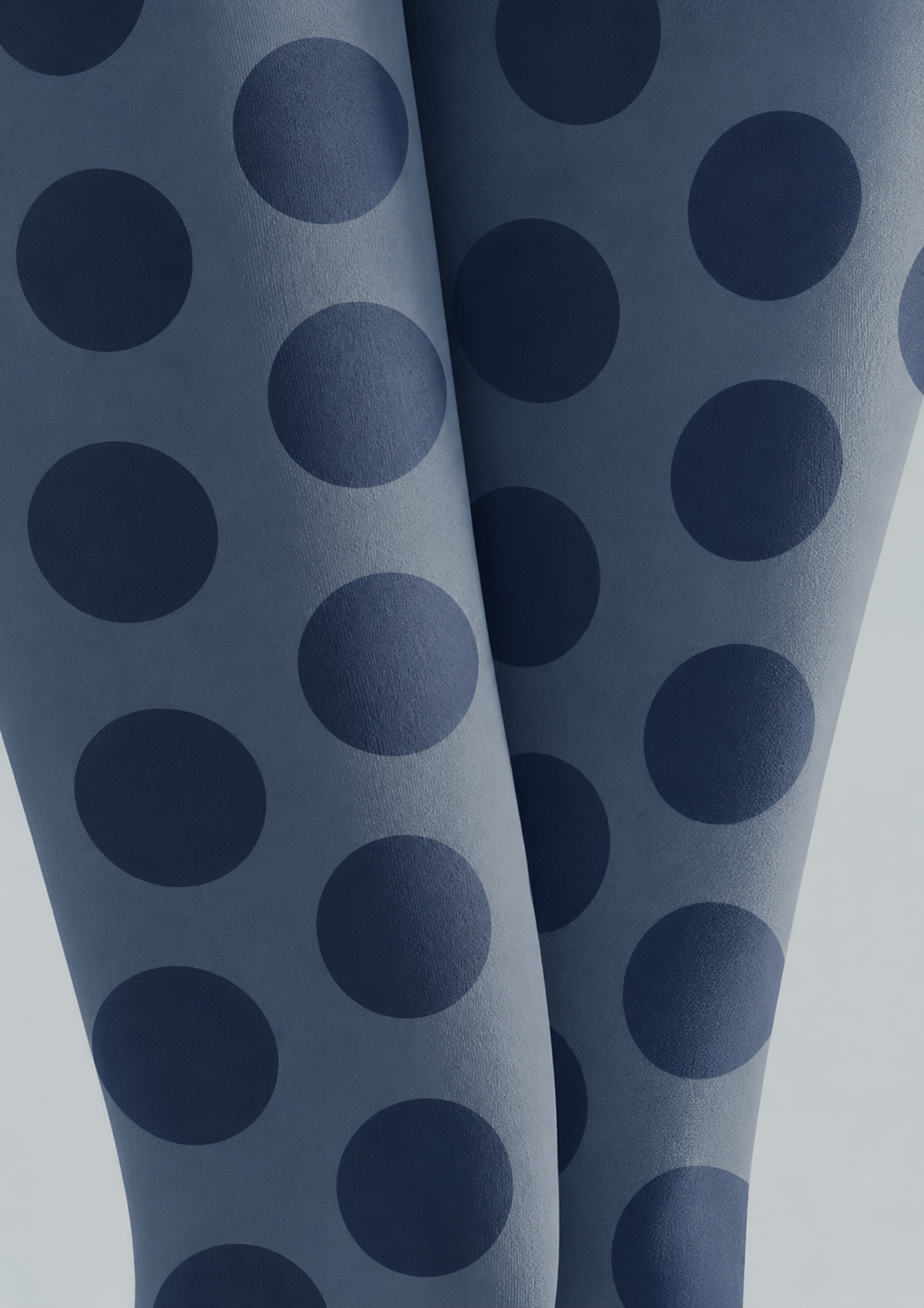 Black Large Polka Dot Tights Blue Patterned Pantyhose H68-37