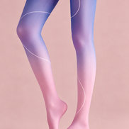 Pastel Ombre Gradient Tights Pink Purple Pantyhose H68-39