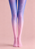 Pastel Ombre Gradient Tights Pink Purple Pantyhose H68-39