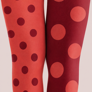 Two Tone Red Polka Dot Tights Fashion Pantyhose Hosiery H68-42