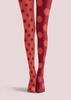 Two Tone Red Polka Dot Tights Fashion Pantyhose Hosiery H68-42