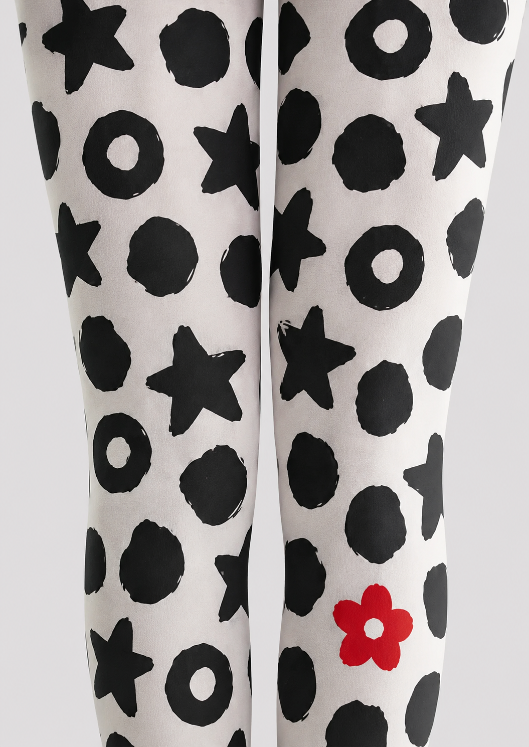 Black Star Circle Pattern Tights Artistic Pantyhose H68-49