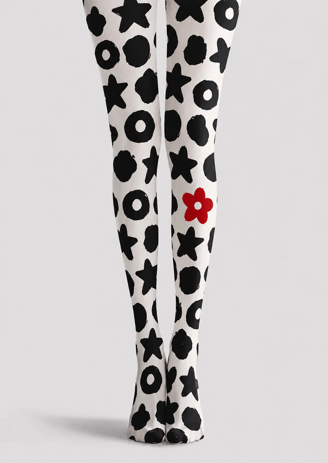 Black Star Circle Pattern Tights Artistic Pantyhose H68-49