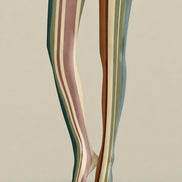 Retro Multicolor Striped Tights Everyday Pantyhose H68-53