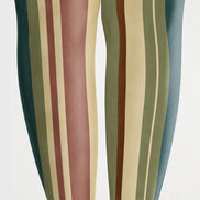 Retro Multicolor Striped Tights Everyday Pantyhose H68-53