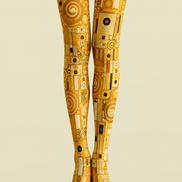 Yellow Abstract Geometric Tights Artistic Hosiery H68-55