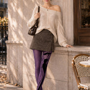 Purple Digital Art Tights Futuristic Cyber Pantyhose H68-64