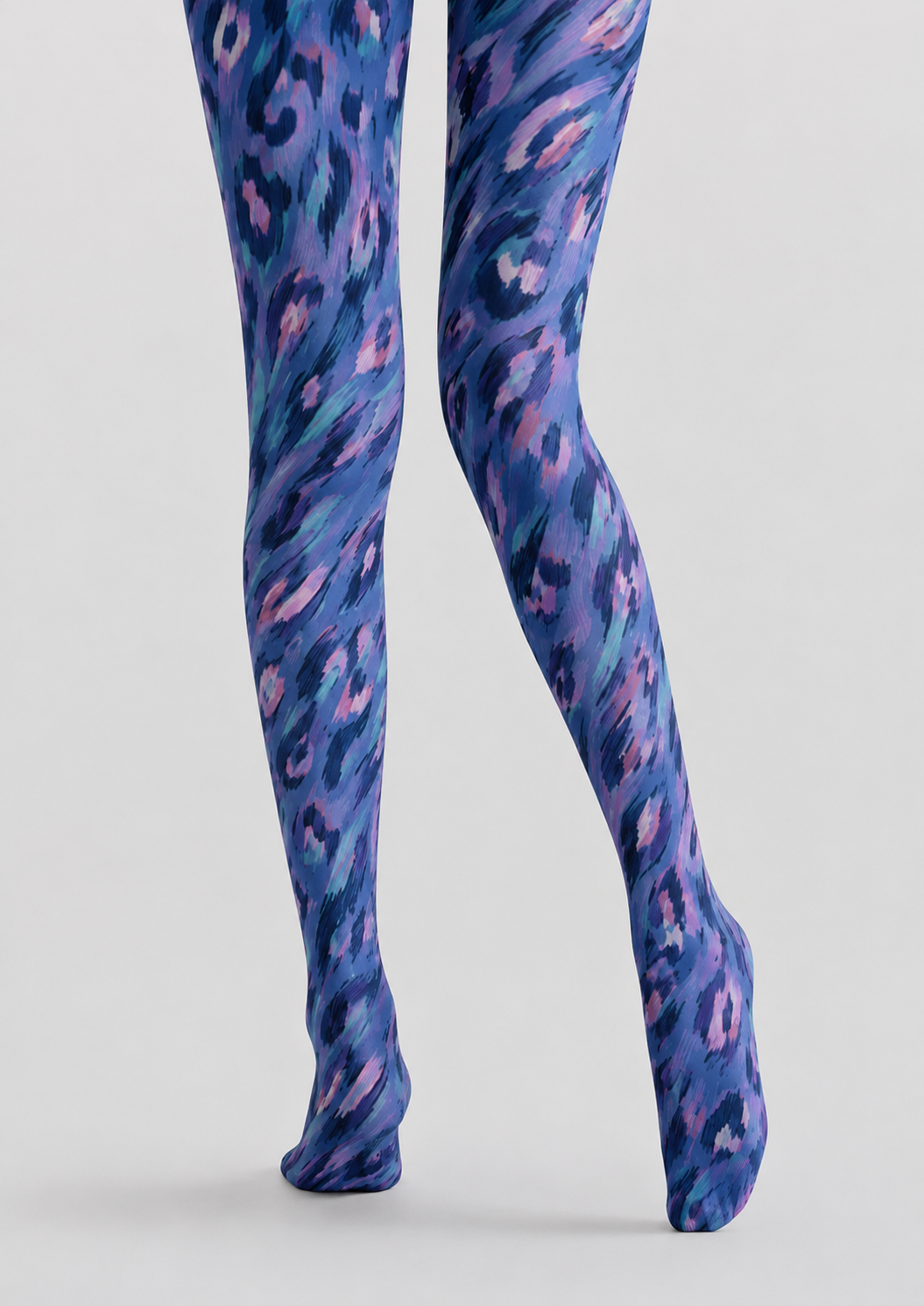 Modern Blue Leopard Tights Artistic Patterned Hosiery H68-65