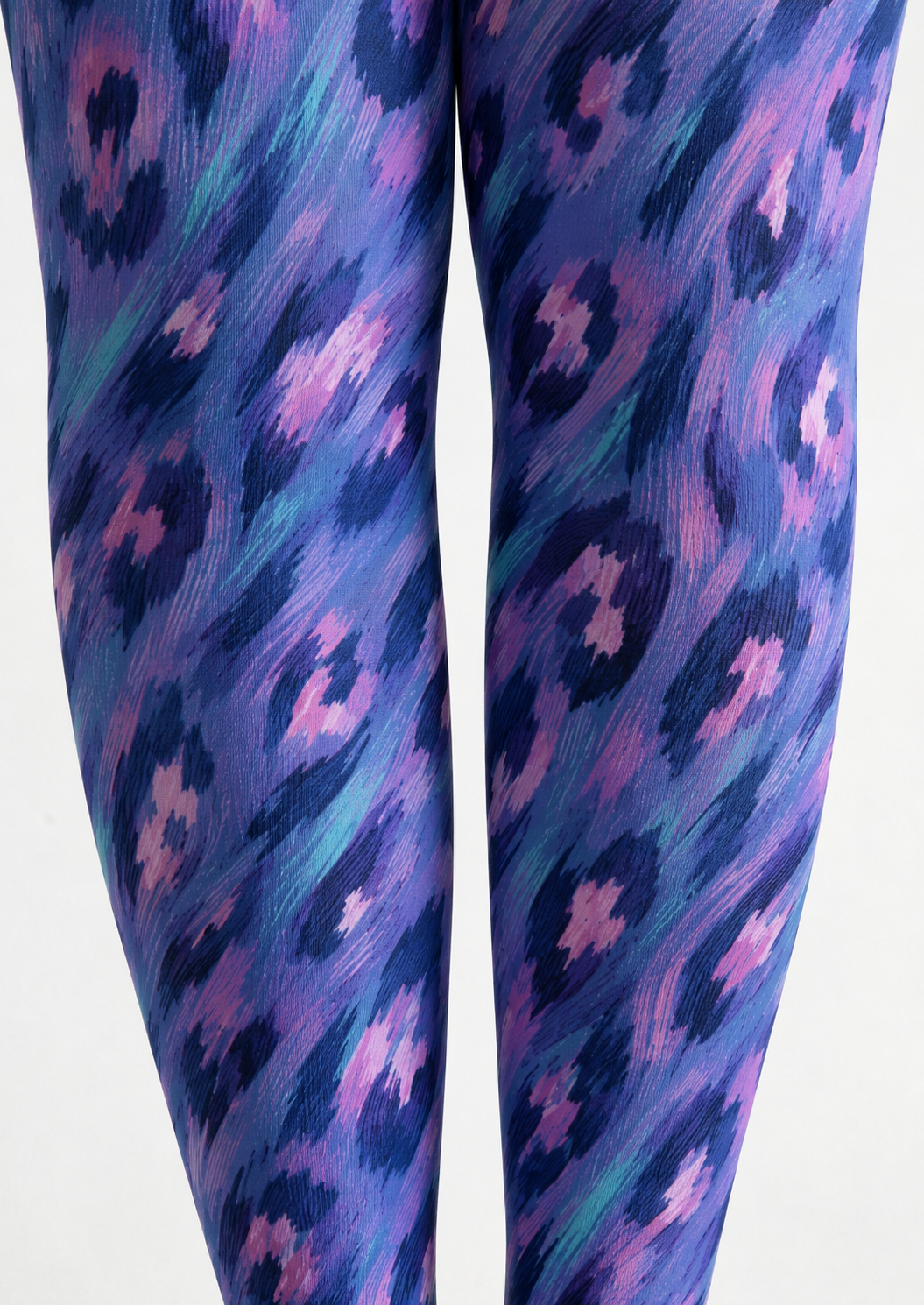Modern Blue Leopard Tights Artistic Patterned Hosiery H68-65