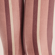Dusty Pink Striped Tights Preppy Everyday Pantyhose H68-69