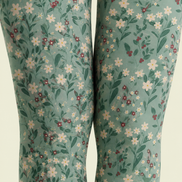 Green Ditsy Floral Tights Botanical Fashion Hosiery H68-70