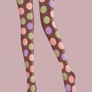 Pastel Polka Dot Tights Colorful Preppy Pantyhose H68-71