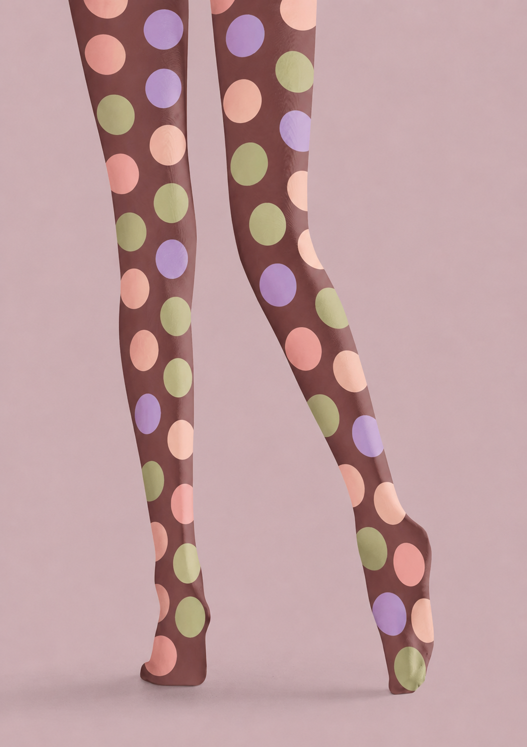 Pastel Polka Dot Tights Colorful Preppy Pantyhose H68-71