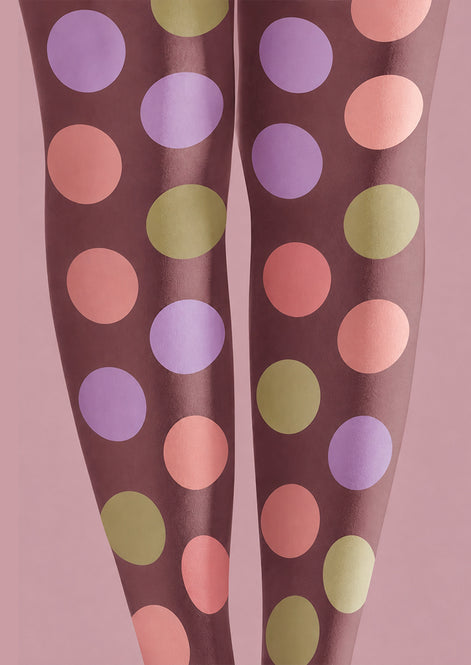 Pastel Polka Dot Tights Colorful Preppy Pantyhose H68-71