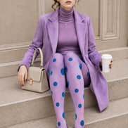 Blue Dot Tights Pink Gradient Y2K Fashion Hosiery H68-74
