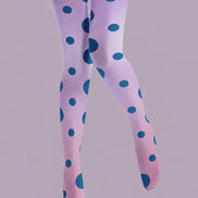 Blue Dot Tights Pink Gradient Y2K Fashion Hosiery H68-74