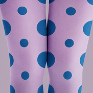 Blue Dot Tights Pink Gradient Y2K Fashion Hosiery H68-74