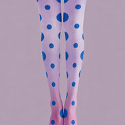 Blue Dot Tights Pink Gradient Y2K Fashion Hosiery H68-74