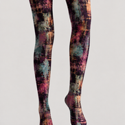 Artsy Abstract Tights Colorful Graphic Pantyhose H68-77
