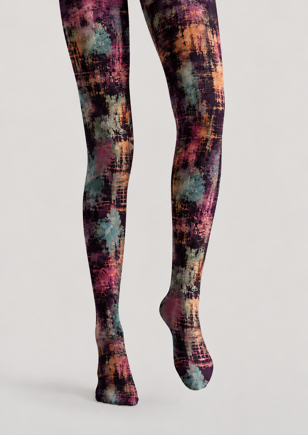Artsy Abstract Tights Colorful Graphic Pantyhose H68-77