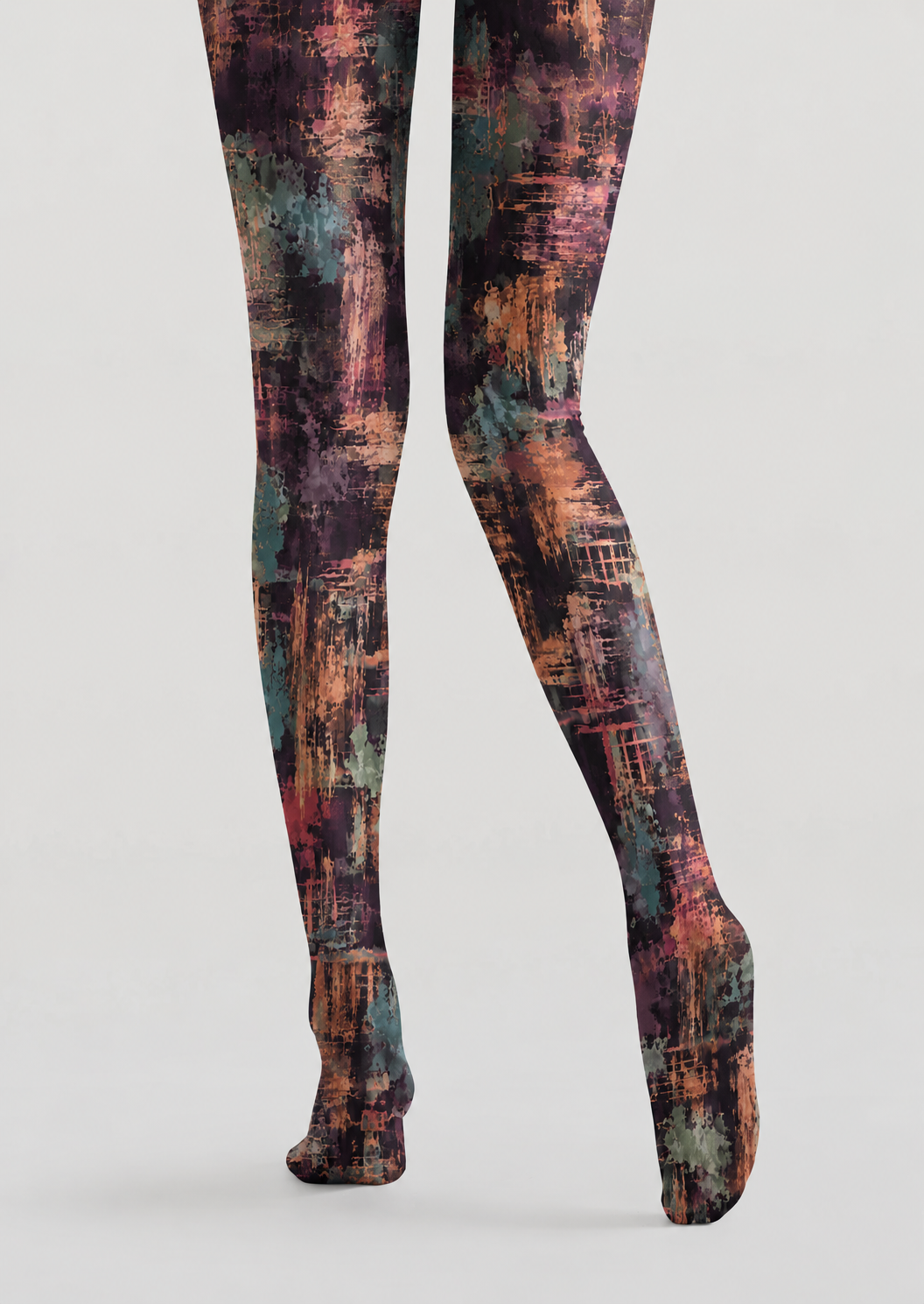 Artsy Abstract Tights Colorful Graphic Pantyhose H68-77