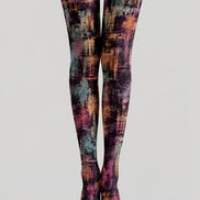 Artsy Abstract Tights Colorful Graphic Pantyhose H68-77