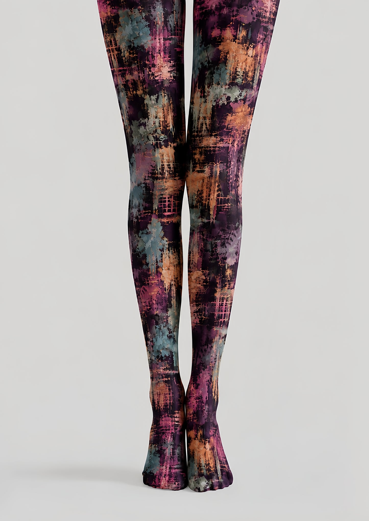 Artsy Abstract Tights Colorful Graphic Pantyhose H68-77