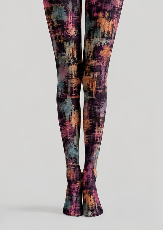 Artsy Abstract Tights Colorful Graphic Pantyhose H68-77