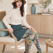 Boho Floral Patchwork Tights Pantyhose Hosiery H68-78