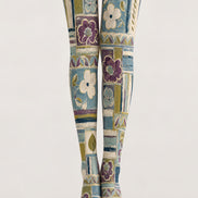 Boho Floral Patchwork Tights Pantyhose Hosiery H68-78