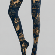 Vintage Greek Mythology Tights Celestial Pantyhose H68-79