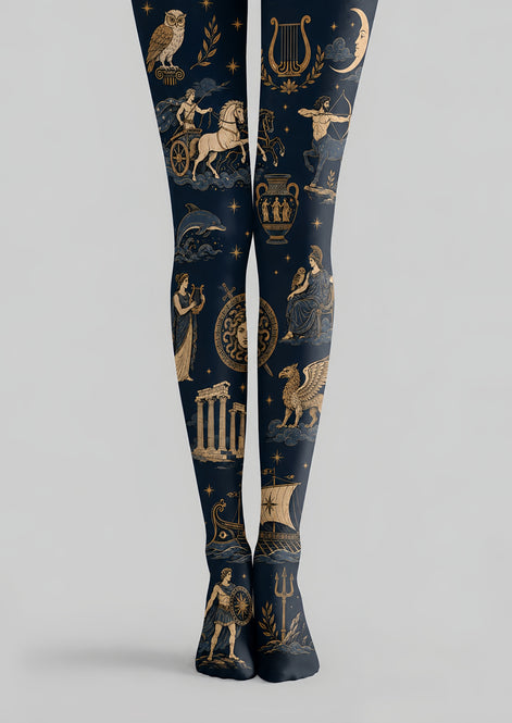 Vintage Greek Mythology Tights Celestial Pantyhose H68-79