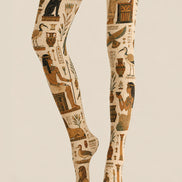 Egyptian Hieroglyph Print Tights Pantyhose H68-80