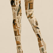 Egyptian Hieroglyph Print Tights Pantyhose H68-80