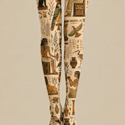 Egyptian Hieroglyph Print Tights Pantyhose H68-80