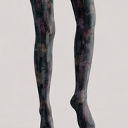 Textured Graphic Tights Abstract Print Hosiery H68-81
