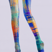 Cyber Glitch Gradient Printed Tights Hosiery Pantyhose H68-86