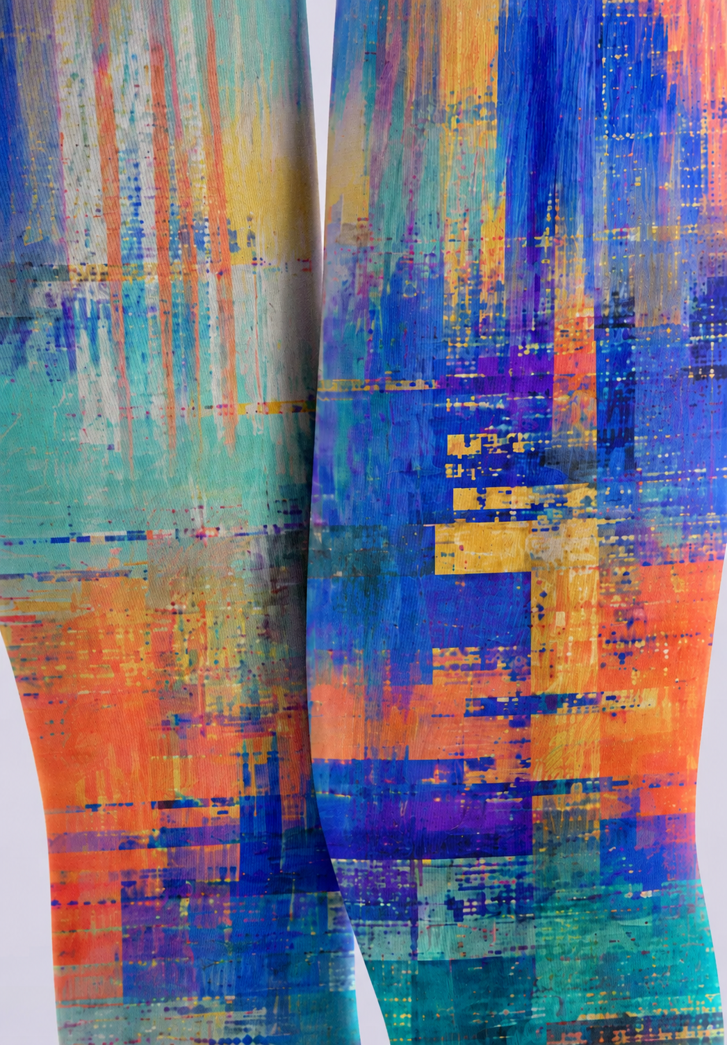 Cyber Glitch Gradient Printed Tights Hosiery Pantyhose H68-86