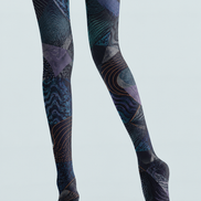 Cyber Abstract Printed Tights Hosiery Pantyhose H68-87
