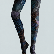Cyber Abstract Printed Tights Hosiery Pantyhose H68-87