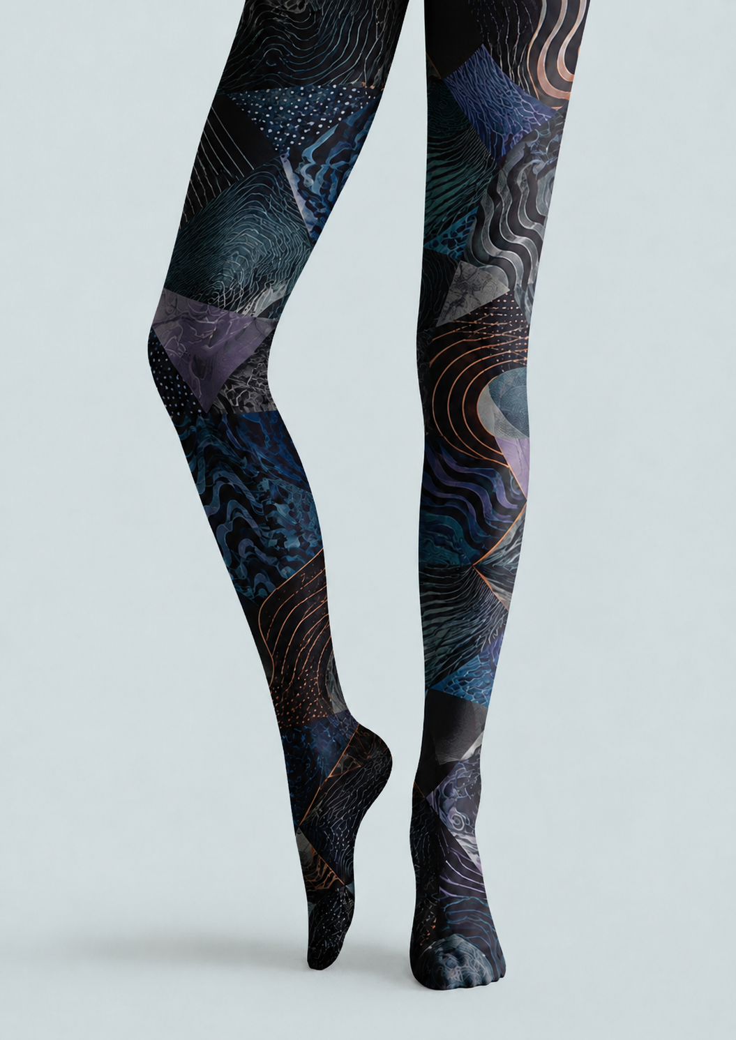 Cyber Abstract Printed Tights Hosiery Pantyhose H68-87