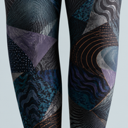 Cyber Abstract Printed Tights Hosiery Pantyhose H68-87