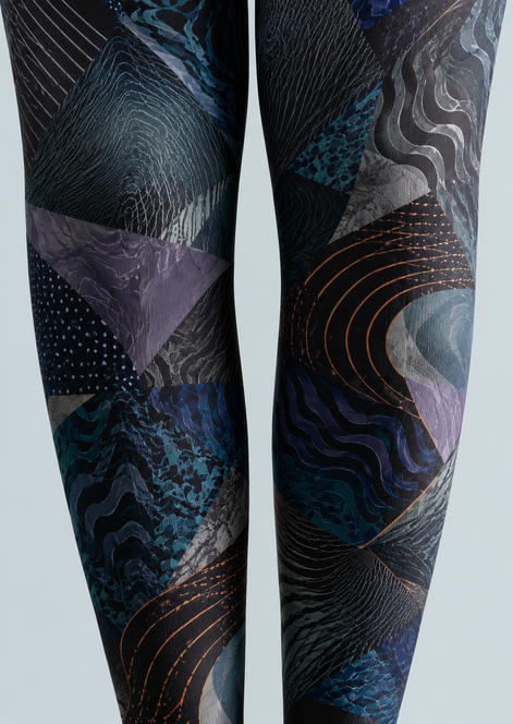 Cyber Abstract Printed Tights Hosiery Pantyhose H68-87
